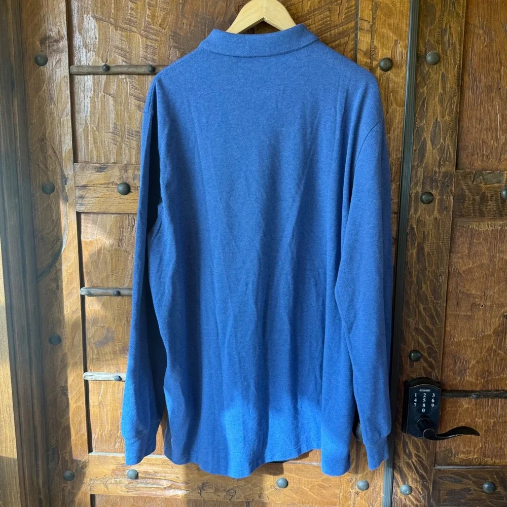 Polo Ralph Lauren Long Sleeve Polo Mens XL Blue Classic Fit Cotton Mesh NWT